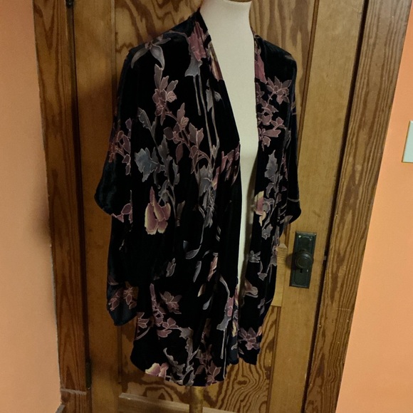 Urban Outfitters Entro Floral Velvety Kimono - Picture 7 of 11